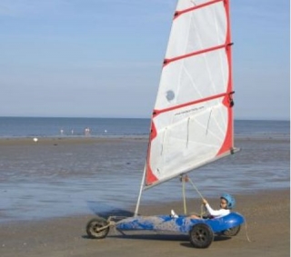 Char a voile a maree basse